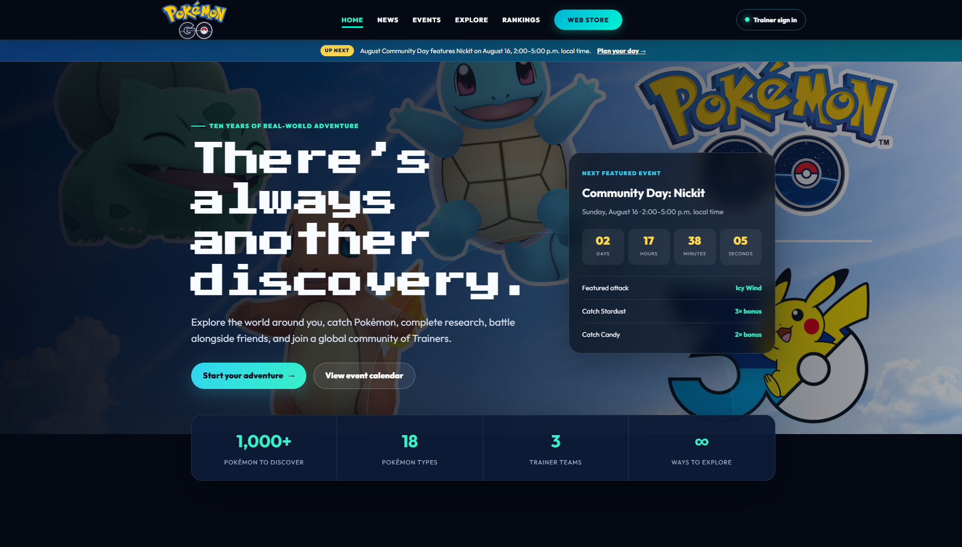 Pokémon Go Page preview