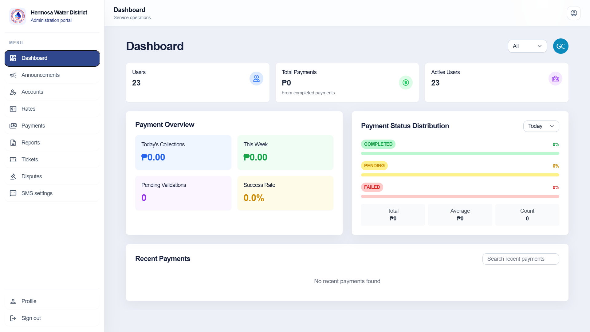 Water Billing Management System preview